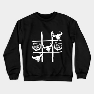 Bulls Bears Tic Tac Toe Crewneck Sweatshirt